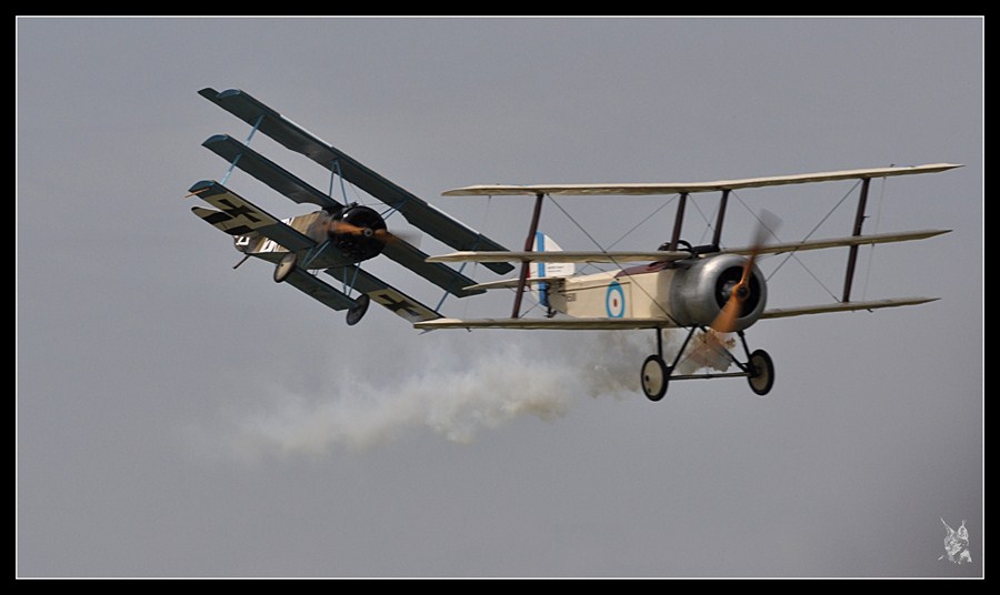 Meeting la Ferté Alais 2012, le temps des hélices - Combat aérien - Fokker Dr1