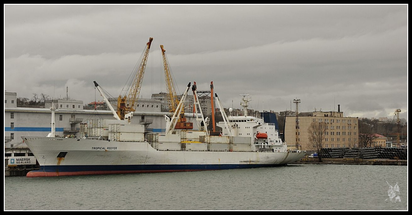 Ukraine - Odessa, un cargo dans le port